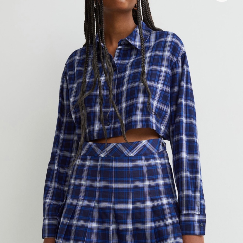 NWT cotton crop shirt M